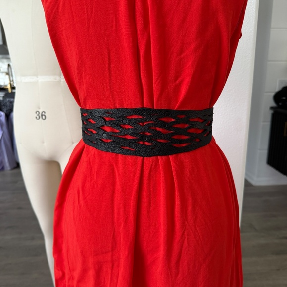 NWT Diesel‎ Black Leather Cut Out Belt Size 70, 25.5\' - 27.5\